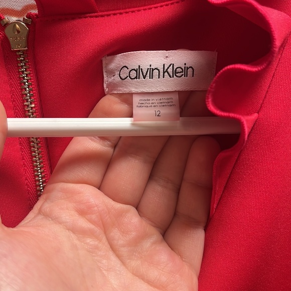Calvin Klein Cocktail Dress Hot Pink Size 12 NWT - Picture 3 of 7